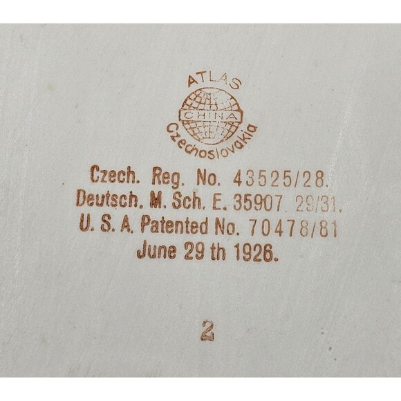 Flower Power Art Deco Atlas China Czechoslovakia Decorative Dish Pair Boho Retro - Picture 9 of 13